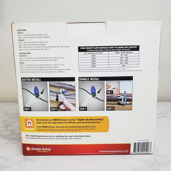 Simple Living Solutions 300 COUNT Universal Christmas Light Clip Smart Light New - Picture 5 of 7